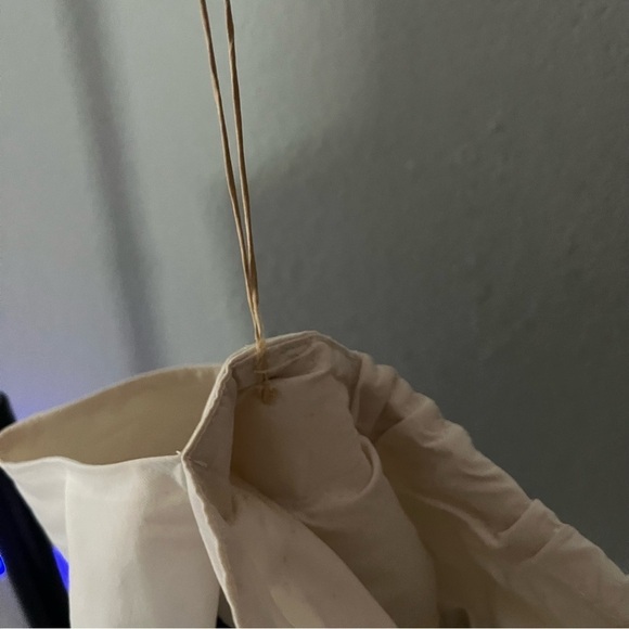 ROSIE ASSOULIN sz S Off Shoulder Balloon Sleeve Top Off White Black Stripe - Picture 6 of 16